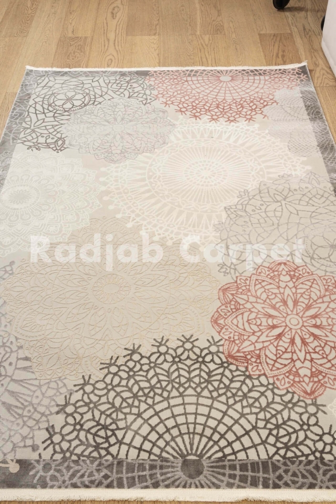 Ковер Ковер Мистик LIGHT GREY - PINK